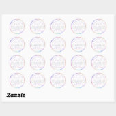 Cloud Nine 9e Verjaardagssticker – Pastel Sky Part Ronde Sticker (Vel)