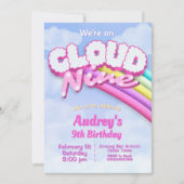 Cloud Nine - 9th Birthday Invitation Kaart (Voorkant)