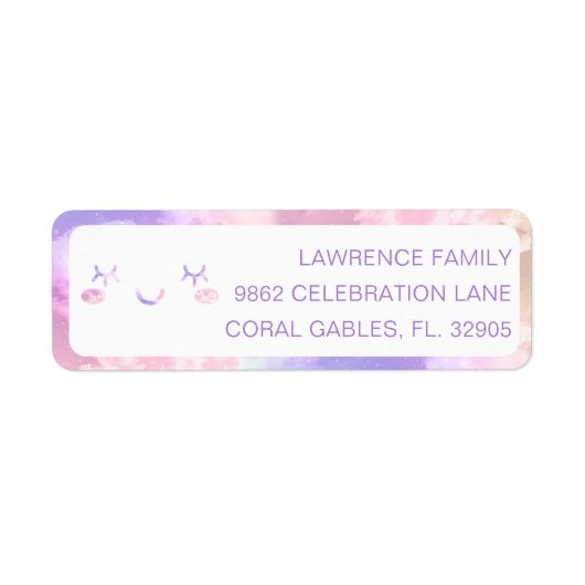 Cloud Nine 9th Birthday Label – Pastel Sky Favoro (Voorkant)