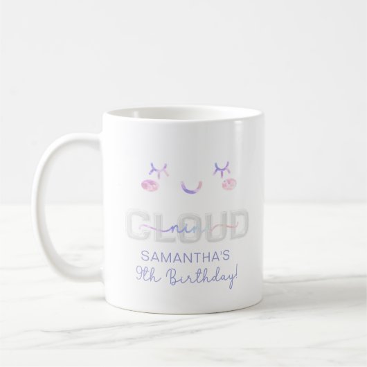 Cloud Nine 9th Birthday Mok – Pastel Sky Gift voor (Links)