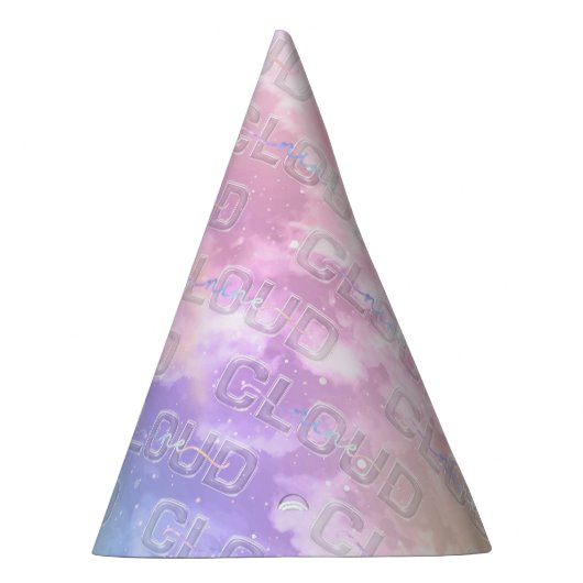 Cloud Nine 9th Birthday Party Pet - Waterverf Pas Feesthoedjes (Rechts)