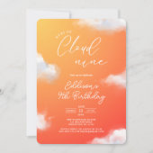 Cloud Nine 9th Birthday Party-uitnodiging Kaart (Voorkant)