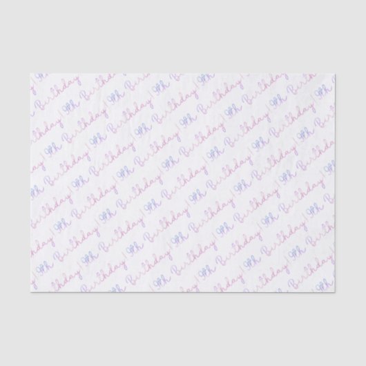Cloud Nine 9th Birthday Tissue Papier – Kleurrijke (Voorkant)