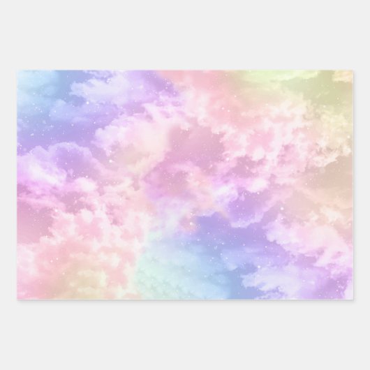 Cloud Nine 9th Birthday Wrapping Paper - Pastel SK (Voorkant)