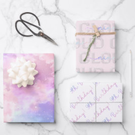 Cloud Nine 9th Birthday Wrapping Paper - Pastel SK
