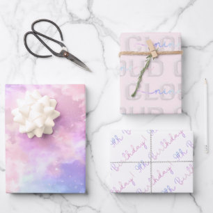 Cloud Nine 9th Birthday Wrapping Paper - Pastel SK