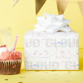 Cloud Nine 9th Birthday Wrapping Paper - Pastel SK Cadeaupapier