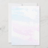 Cloud Nine Abstract Blauw Roze Vrijgezellenfeest Kaart (Achterkant)