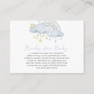 Cloud Nine Baby Boy Baby shower Boek Aanvraag Enc Informatiekaartje