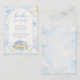 Cloud Nine Baby Boy Baby Shower Boek Verzoek Informatiekaartje