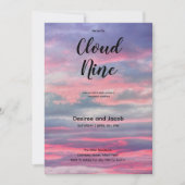 Cloud Nine Baby Boy Shower Invitations Kaart (Voorkant)