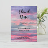 Cloud Nine Baby Boy Shower Invitations Kaart (Staand voorkant)