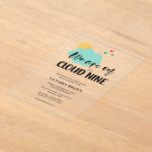 Cloud Nine Baby Shower Acryl Uitnodigingen (Laagn)