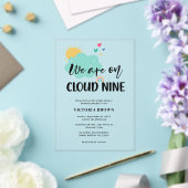 Cloud Nine Baby Shower Acryl Uitnodigingen (Insitu (Huwelijk))