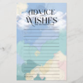 Cloud Nine Baby shower advies en wensen (Voorkant)