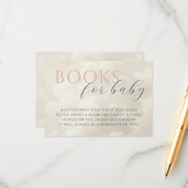 Cloud Nine Baby shower Boeken voor Baby Informatiekaartje