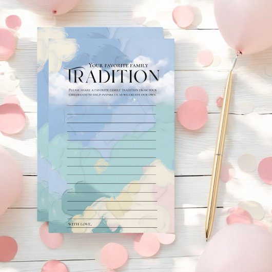 Cloud Nine Baby shower familietraditie