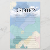 Cloud Nine Baby shower familietraditie (Voorkant)