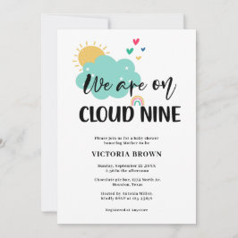 Cloud NIne Baby Shower Invitation Kaart