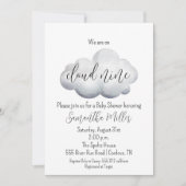 Cloud Nine Baby shower Invitation Kaart (Voorkant)