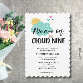 Cloud NIne Baby Shower Invitation Kaart