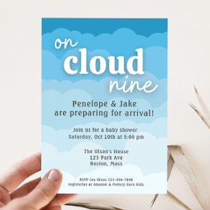 Cloud Nine Baby shower Invitation Kaart