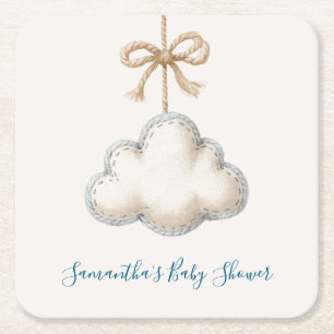 Cloud Nine Baby Shower Kartonnen Onderzetters