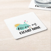 Cloud Nine Baby Shower  Kartonnen Onderzetters (Schuin)