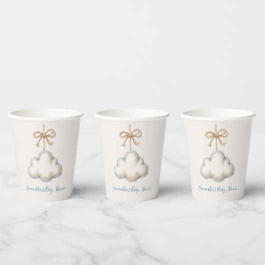 Cloud Nine Baby Shower Papieren Bekers (Multi)