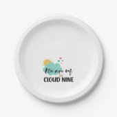 Cloud Nine Baby Shower Papieren Bordje (Voorkant)