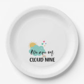 Cloud Nine Baby Shower Papieren Bordje (Voorkant)
