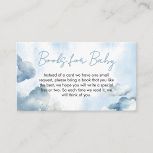 Cloud Nine Baby shower Party Books voor Baby Informatiekaartje