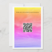Cloud Nine Baby shower QR Code Baby Meisje Roze Ar Kaart (Achterkant)