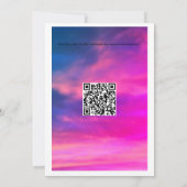 Cloud Nine Baby shower QR Code Kleurrijke Roze Kun Kaart (Achterkant)