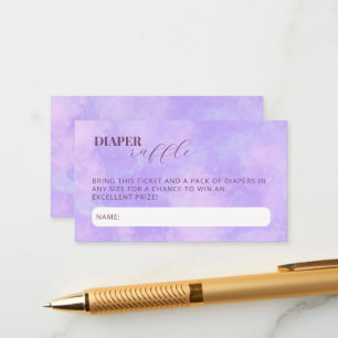 Cloud Nine Baby shower Tender Diaper Raffle Informatiekaartje