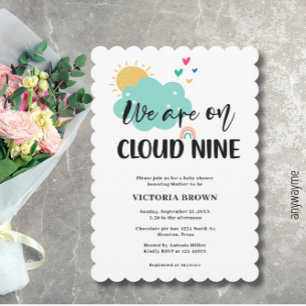 Cloud Nine Baby Shower Uitnodiging