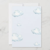 Cloud Nine Baby Shower Uitnodiging Blauwe Beer  (Achterkant)
