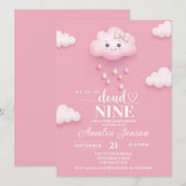 Cloud Nine Baby Shower Uitnodigingen (Voorkant / Achterkant)