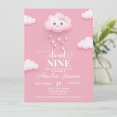 Cloud Nine Baby Shower Uitnodigingen (Staand voorkant)