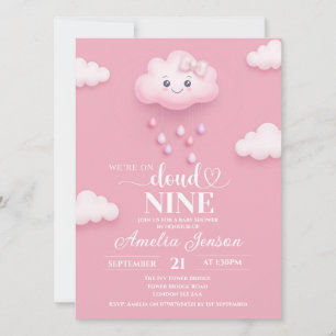 Cloud Nine Baby Shower Uitnodigingen