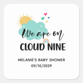 Cloud Nine Baby Shower  Vierkante Sticker
