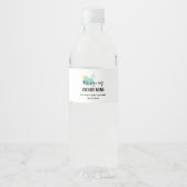 Cloud Nine Baby Shower Waterfles Etiket (Voorkant)