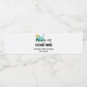 Cloud Nine Baby Shower  Waterfles Etiket (Enkel label)