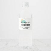 Cloud Nine Baby Shower  Waterfles Etiket (Voorkant)