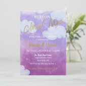 Cloud Nine Baby shower Waterverf Sky and Clouds Kaart (Staand voorkant)