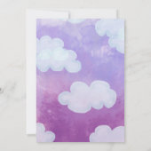 Cloud Nine Baby shower Waterverf Sky and Clouds Kaart (Achterkant)
