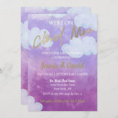 Cloud Nine Baby shower Waterverf Sky and Clouds Kaart (Voorkant / Achterkant)