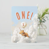 Cloud Nine Beer-thema eerste verjaardagsfeestje Kaart (Staand voorkant)