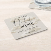 Cloud Nine Beige Gender Neutral Sky Baby shower Kartonnen Onderzetters (Schuin)