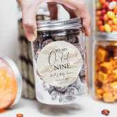 Cloud Nine Beige Gender Neutral Sky Baby shower Ronde Sticker